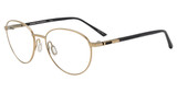 Porsche Eyeglasses P8767 Gold/Black Titanium D000