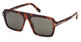 Tom Ford Eyeglasses FT1176 blonde havana / green/53N