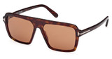 Tom Ford Eyeglasses FT1176 dark havana / brown/52E