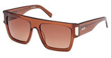 MCM Worldwide Eyeglasses MW0011 shiny light brown / gradient brown/45F