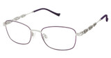 Tura Eyeglasses R154 eggplant/silver/EGG