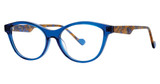 Fashiontabulous Eyeglasses 10x274 Indigo crystal/Honey marble