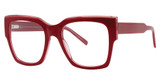 Genevieve Paris Design Eyeglasses SPECTACULAR Scarlet Red Crystal