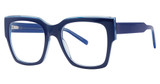 Genevieve Paris Design Eyeglasses SPECTACULAR Navy/Blue crystal