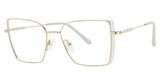 Genevieve Paris Design Eyeglasses DAPHNE Satin white/Gold