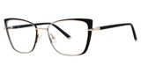 Genevieve Boutique Eyeglasses INVITATION Satin black/Gold