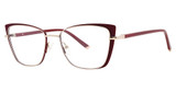 Genevieve Boutique Eyeglasses INVITATION Satin burgundy/Gold
