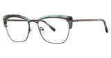 Modern Art Eyeglasses A636 Sage Hz/Gunmetal