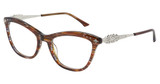 Diva Eyeglasses 5602 BROWN STRAITED-GOLD
