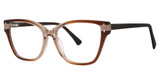 Genevieve Paris Design Eyeglasses FORMIDABLE Brown Crystal/Taupe