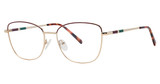 Modern Times Eyeglasses TESSA Burgundy/Gold