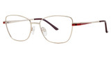 Modern Metals Eyeglasses CATHERINE Gold/Red