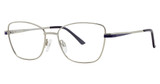 Modern Metals Eyeglasses CATHERINE Silver/Navy