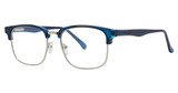 Modern Times Eyeglasses LEVEL Blue Cry/Silver