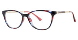 Modern Times Eyeglasses GWEN Navy/Burgundy/Gold