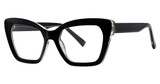 Modern Plastics I Eyeglasses CYBILL Black/Crystal