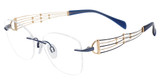 Line Art Eyeglasses XL 2186 Navy/NV