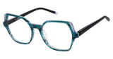 2BB Eyeglasses GERTRUDE TEAL HORN/C03