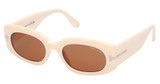 Tom Ford Eyeglasses FT1187 ivory / brown/25E