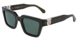 Ferragamo Eyeglasses SF2066S TRANSPARENT DARK GREEN/302