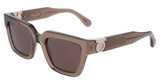 Ferragamo Eyeglasses SF2066S TRANSPARENT BROWN/232