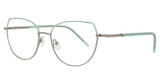 Marchon NYC Eyeglasses M-4030 GUNMETAL/SEAFOAM/070