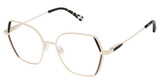 Kliik:denmark Eyeglasses K-794 BLACK TAUPE GOLD/S200