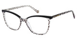 BETSEY JOHNSON Eyeglasses FUN AND GAMES Black/BLK