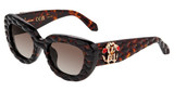 Roberto Cavalli Eyeglasses SRC058S SHINY BROWN/YELLOW HAVANA