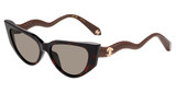 Roberto Cavalli Eyeglasses SRC128M SHINY BROWN/YELLOW HAVANA