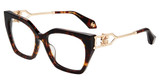 Roberto Cavalli Eyeglasses VRC120 SHINY DARK HAVANA