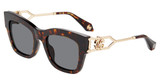 Roberto Cavalli Eyeglasses SRC130 SHINY DARK HAVANA