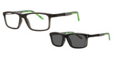 AirMag Eyeglasses AIRMAG AP6480 Matte Gun/Green/C2