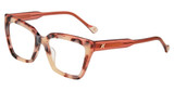 Yalea Eyeglasses VYA176V SHINY OPAL BROWN/WHITE HAVANA