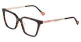 Yalea Eyeglasses VYA182 SHINY DARK HAVANA