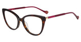 Yalea Eyeglasses VYA186 SHINY DARK HAVANA 0722
