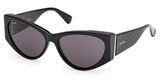 MaxMara Eyeglasses MM0132 shiny black / smoke/01A