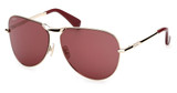 MaxMara Eyeglasses MM0134 gold / bordeaux/32S