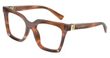 DOLCE & GABBANA Eyeglasses DG3417 STRIPED BROWN/3221