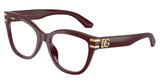 DOLCE & GABBANA Eyeglasses DG3418 BORDEAUX/3091