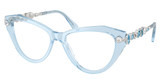 SWAROVSKI Eyeglasses SK2047 TRANSPARENT LIGHT BLUE/1078