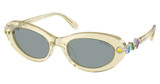 SWAROVSKI Eyeglasses SK6042 TRANSPARENT YELLOW/1080/1