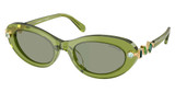 SWAROVSKI Eyeglasses SK6042 TRANSPARENT GREEN/3002/2