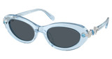 SWAROVSKI Eyeglasses SK6042 TRANSPARENT LIGHT BLUE/107887