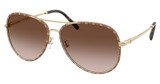 Tory Burch Eyeglasses TY6114 LIGHT GOLD/BROWN MONOGRA/336013
