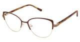 Elizabeth Arden Eyeglasses EA 1287 BROWN/2