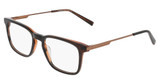 Marchon NYC Eyeglasses M-3032 BROWN/ HORN LAMINATE/211