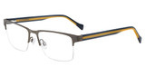 Lucky Brand Eyeglasses VLBD327 GUNMETAL YELLOW TEAL