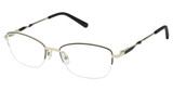 Superflex Eyeglasses SF-1190T GOLD BLACK/S100