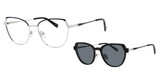 AirMag Eyeglasses AIRMAG A6382 Matte Black Grey/Silver/C2